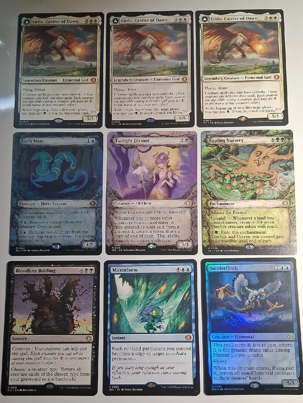 Magic The Gathering ECL Rare And Mythic Foil 17 Card Lot